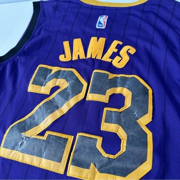 Los Angeles Lakers Lebron James 2018-19 Lore Series Swingman Jersey 54 XL - Picture 2 of 5